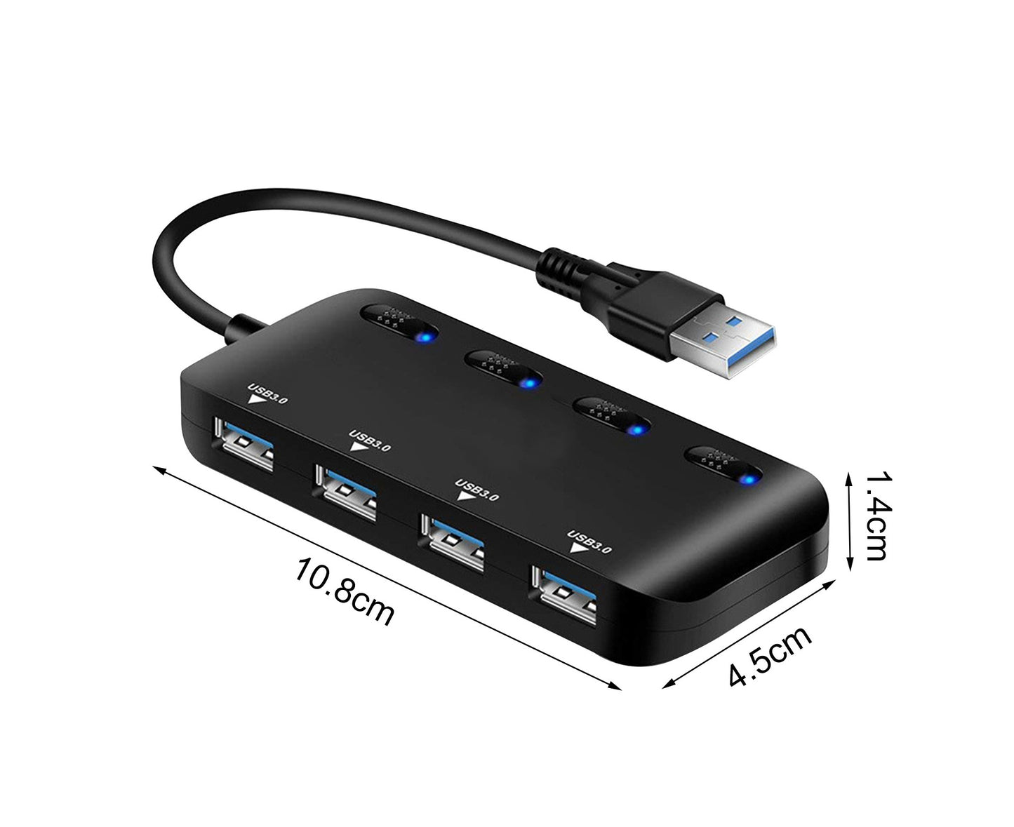 Docking Station 4 Ports USB3.0 ABS High Speed Cable Hub for Phone