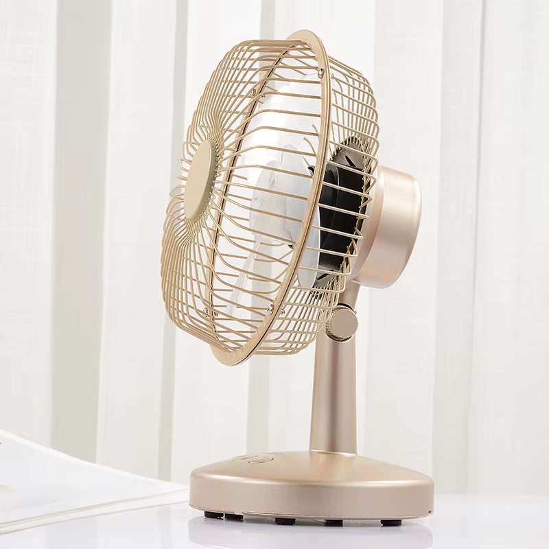 6 Inches Desk Cooling Fan for Office Home Computer Creative Quiet Mini Fan with 2 Speeds Angle Adjustable USB Charging