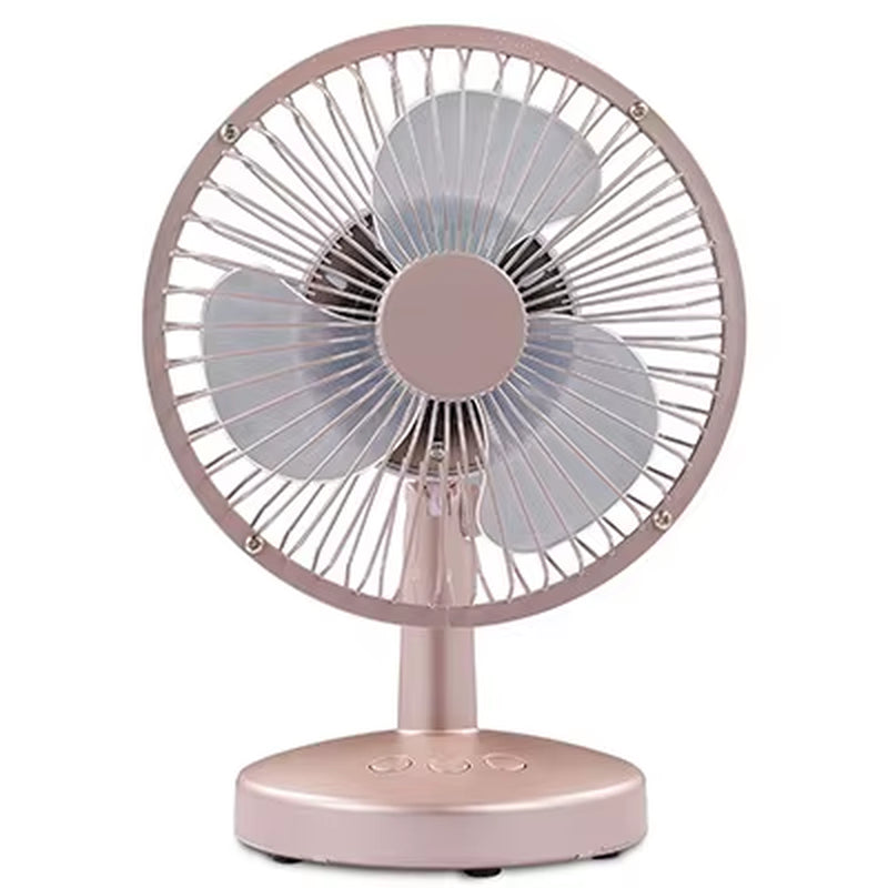 6 Inches Desk Cooling Fan for Office Home Computer Creative Quiet Mini Fan with 2 Speeds Angle Adjustable USB Charging