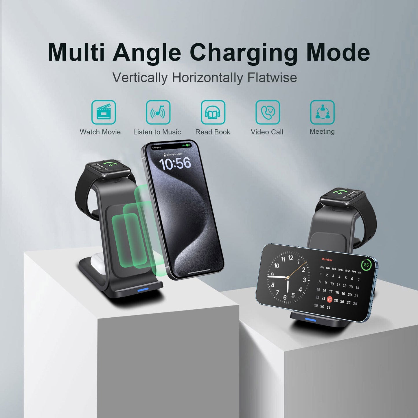 3-in-1 Wireless Charging Dock Station for Apple Watch and iPhone 16/15/14/13