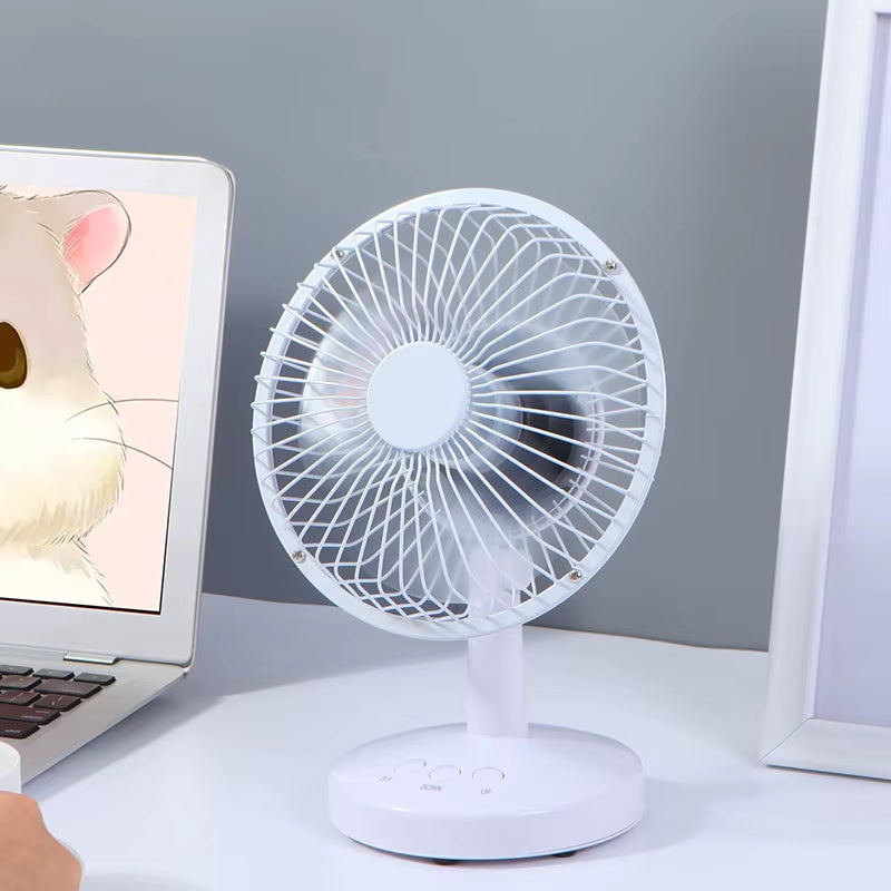 6 Inches Desk Cooling Fan for Office Home Computer Creative Quiet Mini Fan with 2 Speeds Angle Adjustable USB Charging